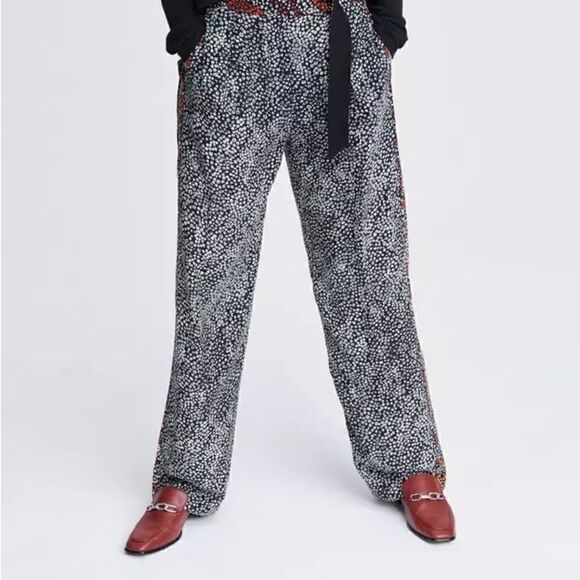 NWOT Rag & bone Colette Silk Leopard Print High Waisted Pants Sz 0 - Picture 1 of 13